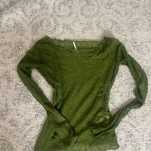 Elegant Green Lace Women's Top